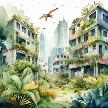 Lámina "Ciudad abandonada"