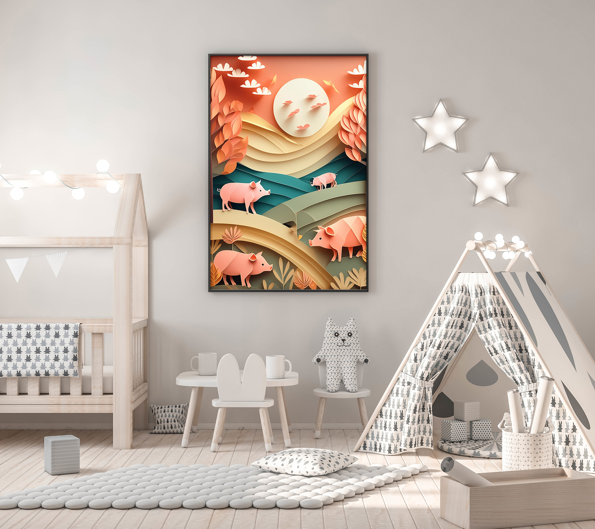 Lámina "Cerdos" - Imagen 2