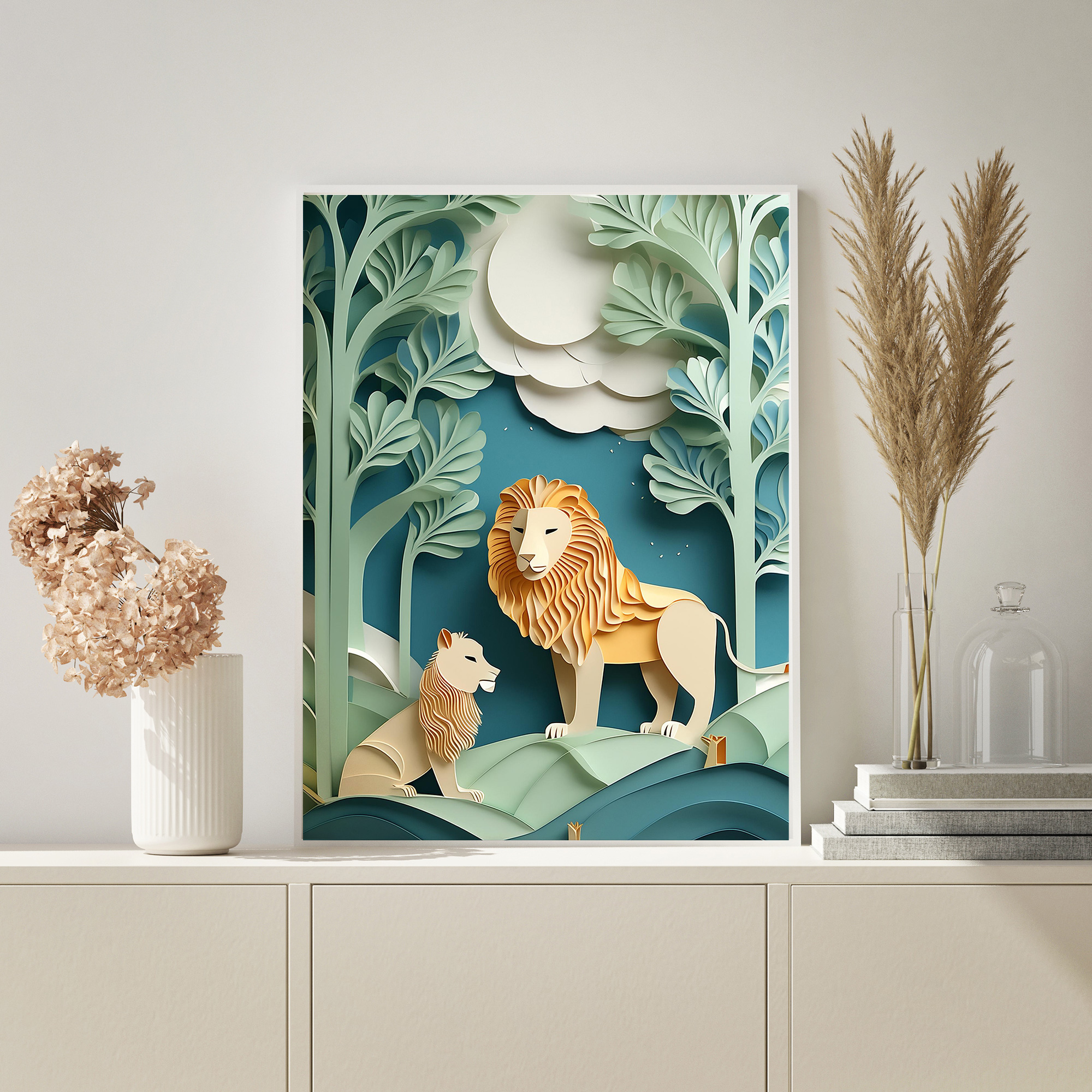 Lámina "Leones" - Imagen 2