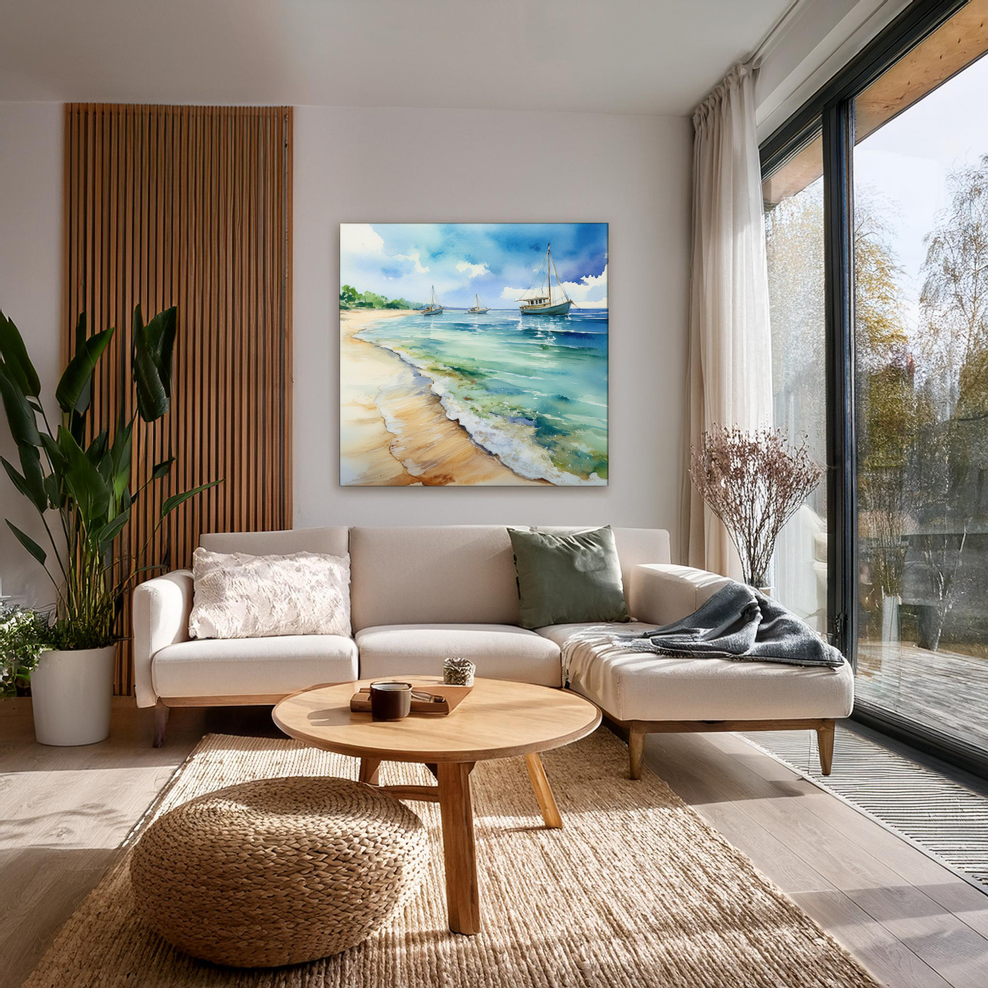 Lámina "Barcos y playa 3" - Imagen 2